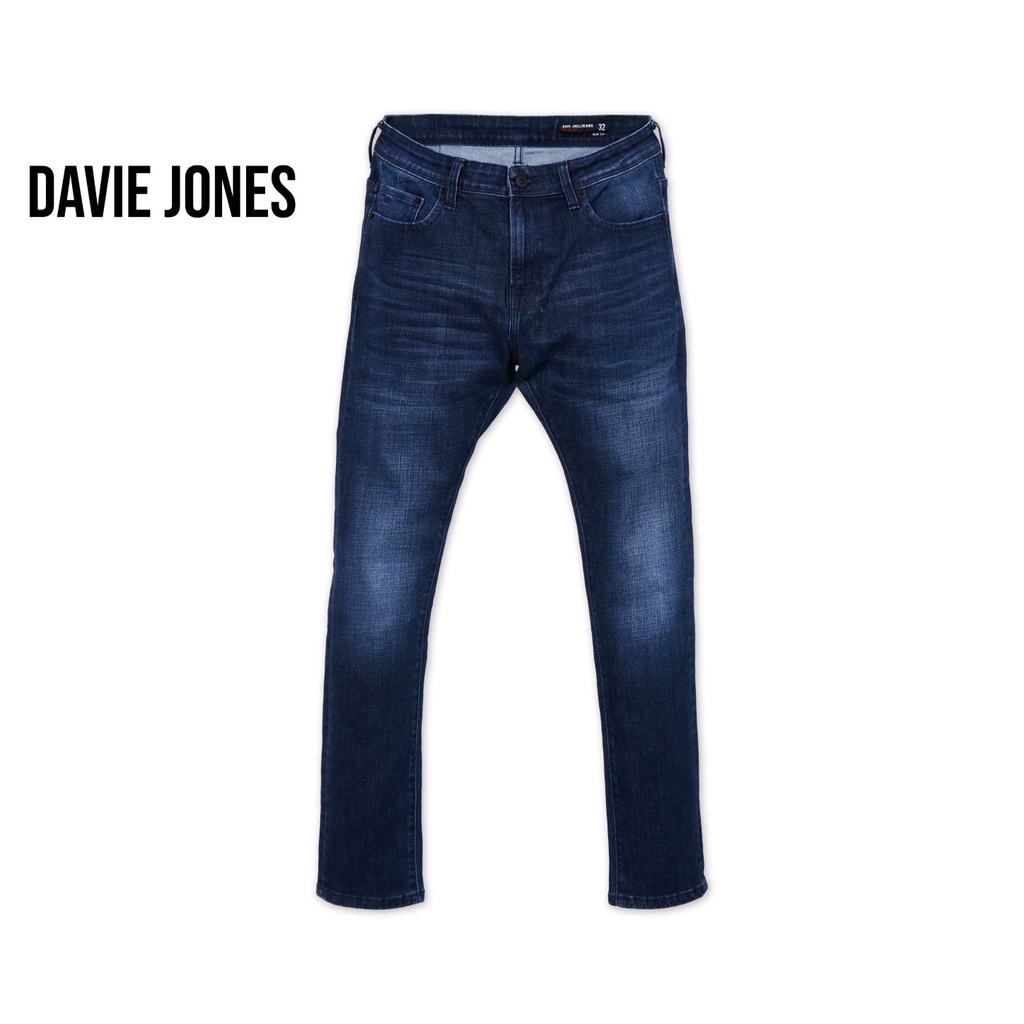 ภาพหน้าปกสินค้าDAVIE JONES กางเกงยีนส์ ผู้ชาย ทรงสลิม สีกรม Slim Fit Jeans in navy SL0039NV