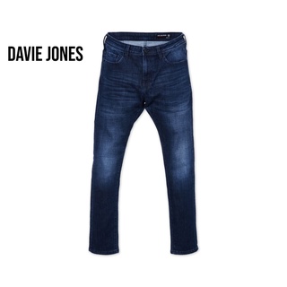 ภาพขนาดย่อสินค้าDAVIE JONES กางเกงยีนส์ ผู้ชาย ทรงสลิม สีกรม Slim Fit Jeans in navy SL0039NV