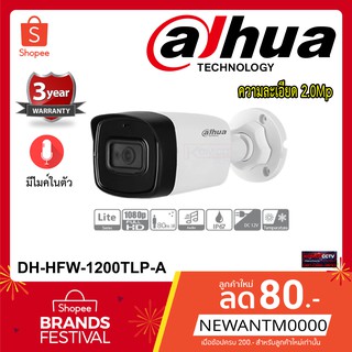 ภาพหน้าปกสินค้ากล้องDahua HFW1200TLP-A ไมค์ในตัว 2ล้านพิกเซล. ที่เกี่ยวข้อง