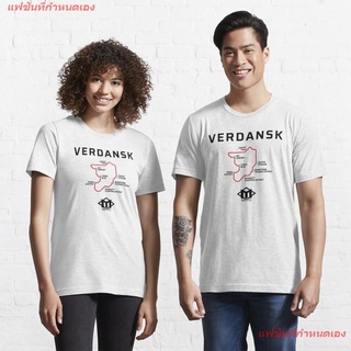 Verdansk Metro Map Warzone Essential T-Shirt เสื้อยืดแขนสั้น overside เสื้อยืดผู้หญิง เสื้อยืดผู้ชาย เสื้อยืดพิมพ์ลาย เส