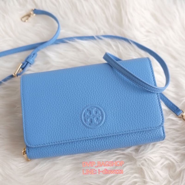 งานหิ้วusa-tory-burch-bombe-flat-wallet-crossbody-แท้