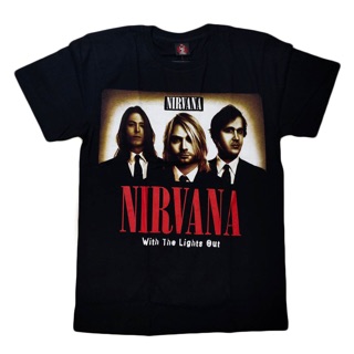 เสื้อยืดอินเทรนด์ผู้ชายอินเทรนด์ผู้หญิงเสื้อวง Nirvana rock เสื้อวงร็อค Nirvana T-shirtS-3XL