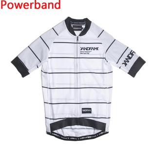 Cbox 21SS Powerband God &amp; Famous เสื้อปั่นจักรยาน ลายทาง แขนสั้น