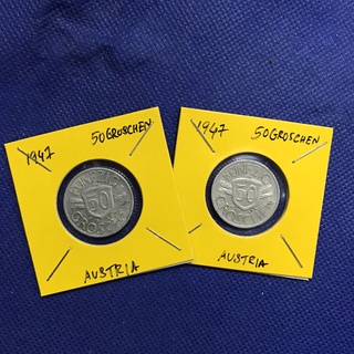 Special Lot No.60231 ปี1947 ออสเตรีย 50 GROSCHEN เหรียญสะสม เหรียญต่างประเทศ เหรียญเก่า หายาก ราคาถูก