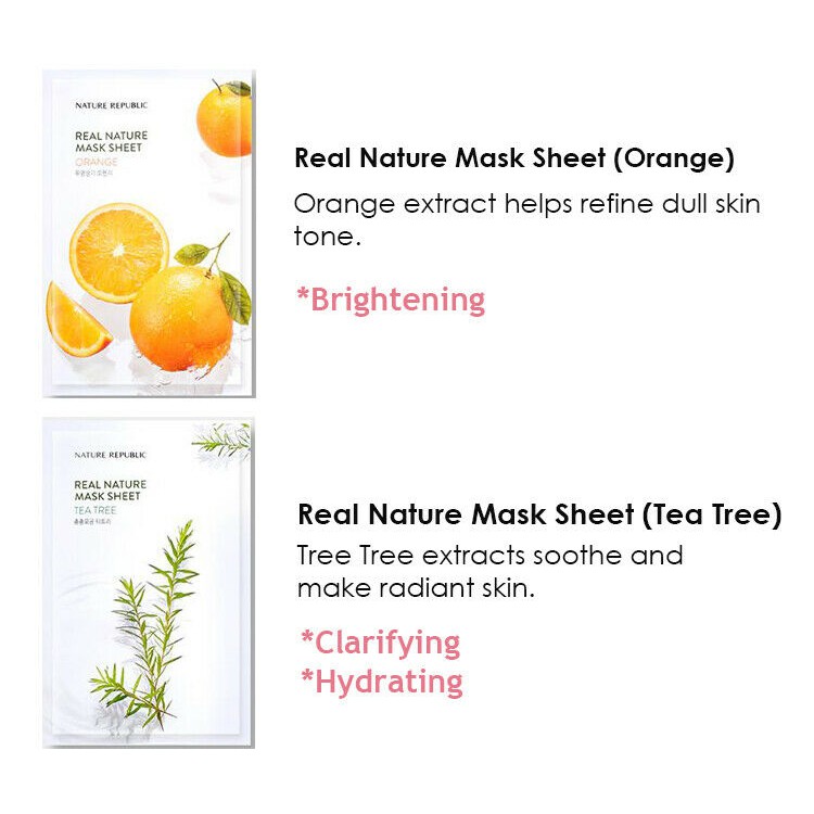 ภาพหน้าปกสินค้าแผ่นมาส์กหน้า 14สูตร เนเจอร์รีพับบลิค Korea Nature Republic Real Nature Mask Sheet มาส์กหน้า ลดริ้วรอย Rojukiss ชีทมาส์ก จากร้าน lameila_shop บน Shopee