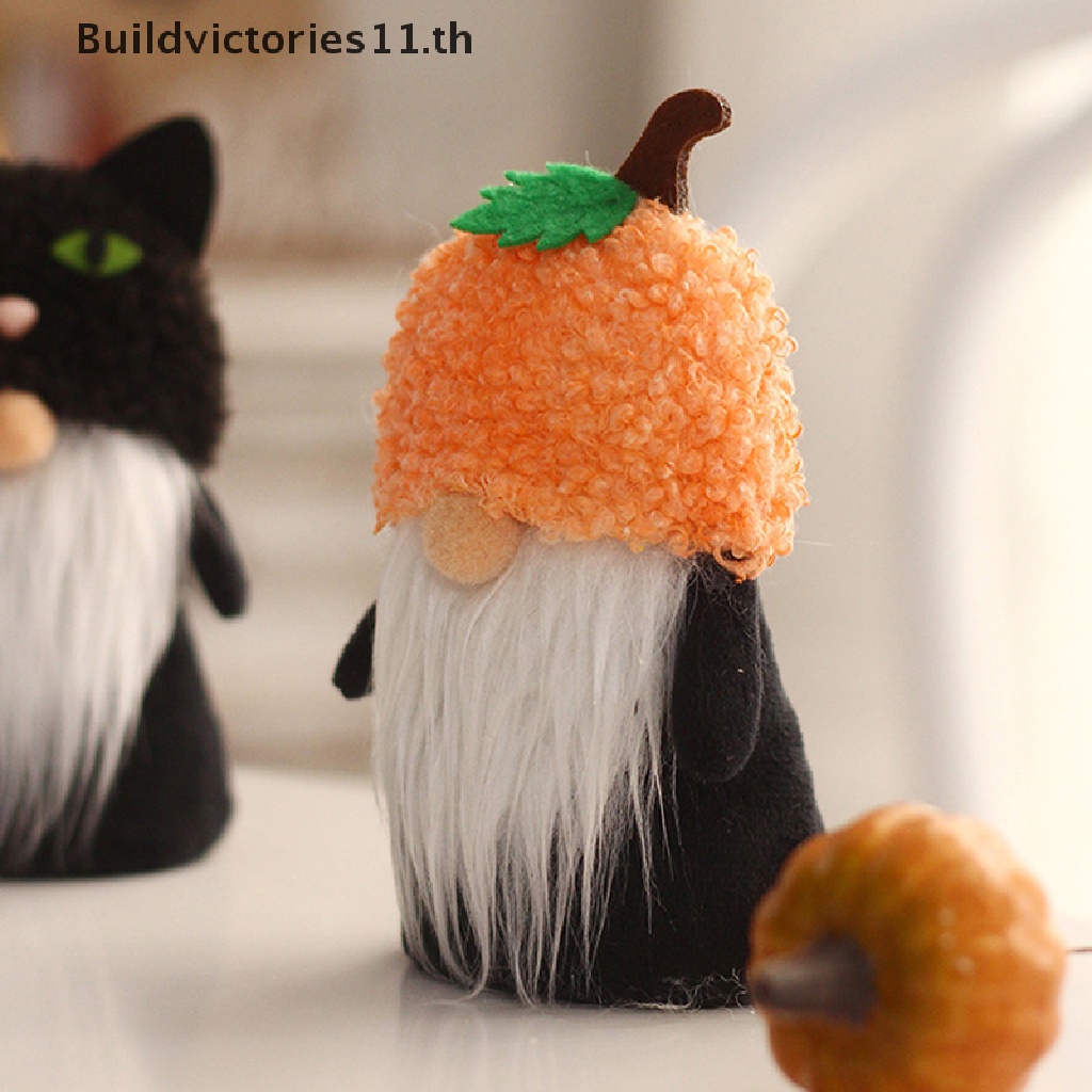 buildvictories11-ตุ๊กตามนุษย์แคระไร้หน้า-รูปฟักทอง-สีดํา-สําหรับตกแต่งบ้าน-ปาร์ตี้