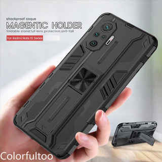 Shockproof Camera Protection Case for Redmi Note 10 Pro Note10 5G Casing Magnetic Armor Ring Holder Back Cover