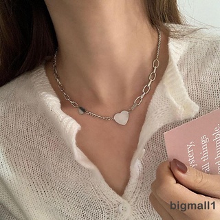 สินค้า Bigmall- สร้อยคอโซ่ จี้รูปหัวใจ เครื่องประดับ สําหรับผู้หญิง
