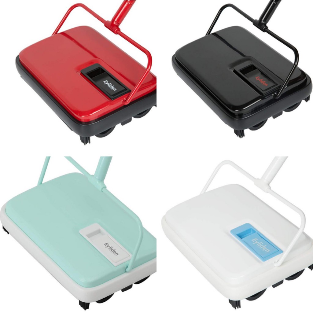 Carpet Floor Sweeper Hand Push Automatic Compact Broom 4 Corner Edge ...