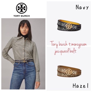 Tory burch t monogram jacquard belt