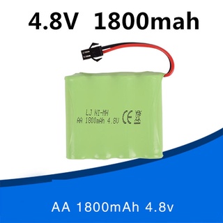 [ใส่โค้ด AUGIRE79 ลด 70.-] แบตเตอรี่ 4.8V 1800mAh 4 * AA NI-MH แบตเตอรี่สำหรับ รถบังคับ เรือบังคับ หัวSM