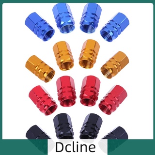 Dcline ฝาครอบวาล์วล้อรถยนต์ อลูมิเนียมอัลลอยด์ 4 ชิ้น