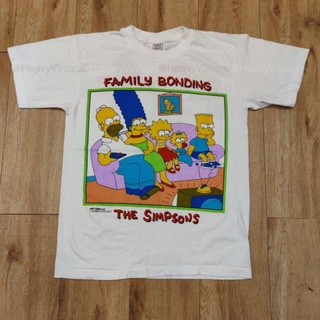THE SIMPSONS FAMILY BONDING 1990 CARTOON เสื้อวง เสื้อทัวร์ เสื้อลายการ์ตูน