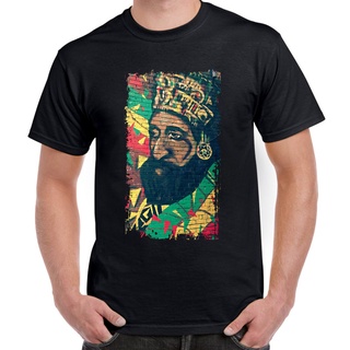 เสื้อยืดแขนสั้นลําลอง คอกลม ผ้าฝ้าย พิมพ์ลาย Haile Selassie Reggae Rasta สไตล์เกาหลี สําหรับผู้ชาย