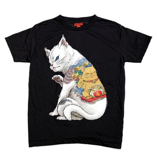 เสื้อยืด แขนสั้น แชปเตอร์วัน สเก๊ตบุ๊ค ลาย แมวสัก ผ้านิ่ม / Neko Tattoo Chapter One Sketchbook Soft T-Shirt