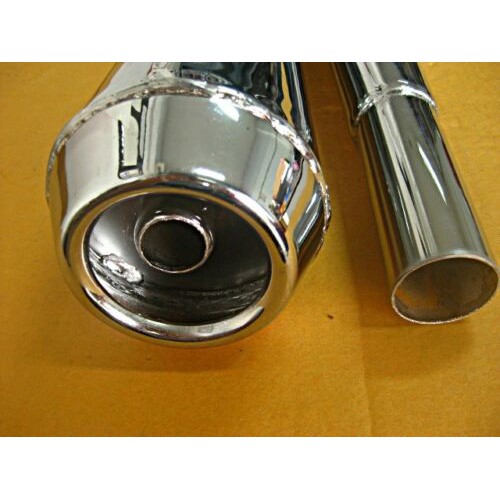 exhaust-set-pair-megaphone-style-chrome-for-honda-cb175-k3-k4-k5-k6-k7-ท่อไอเสีย-เสียงดังถูกกฎหมาย-ได้มาตรฐาน