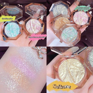 Dreamer เครื่องสําอางพาเลทไฮไลท์กลิตเตอร์ 4 สี สําหรับแต่งหน้า