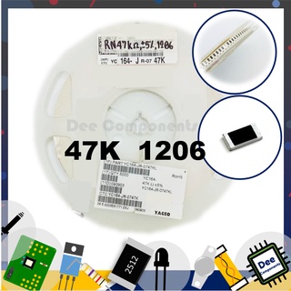 47K Ohm 1206 ±5% 63 mW -55°C ~ 155°C YC164-JR-0747KL YAGEO  1-B1-25 (ขายยกแพ็ค 1 แพ็ค มี 100 ชิ้น)