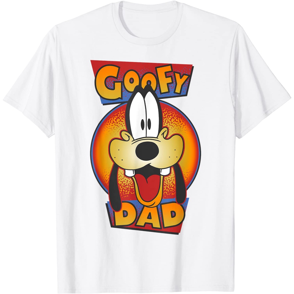 เสื้อยืดผ้าฝ้ายพรีเมี่ยม-เสื้อยืด-พิมพ์ลาย-disney-a-goofy-movie-goofy-dad-big-face