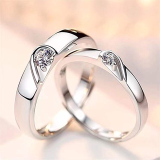 ภาพขนาดย่อของสินค้าแหวนคู่ แหวนคู่แท้ 925 เงินอิตาลีสำหรับผู้หญิง เครื่องประดับแฟชั่นเกาหลี JZ