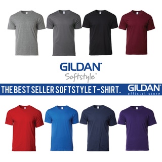 Gildan เสื้อยืดคอกลม ผ้าฝ้าย แบบนิ่ม สีพื้น สําหรับผู้ใหญ่ ทุกเพศ 63000 กลุ่ม C