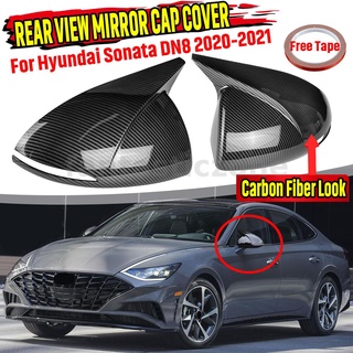 ฝาครอบกระจกมองหลัง คาร์บอนไฟเบอร์ สําหรับ Hyundai Sonata DN8 2020-2021