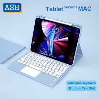 Ash เคสคีย์บอร์ดไร้สาย แบบฝาพับ พร้อมช่องใส่ดินสอ สําหรับ Huawei Matepad 11.5 2023 Air 11.5 2023 11 2021 Matepad Pro 11 2022