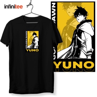ไม่มีที่สิ้นสุด BLA CLOVER Yuno Golden Dawn Anime Manga Shirt in Black  เสื้อยืด  สำหรับผู้ชาย Women T Shirt Tops