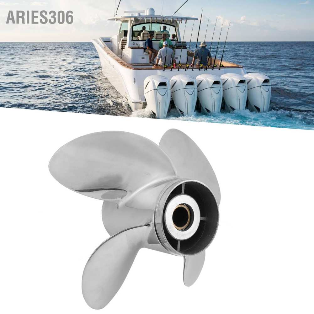 aries306-ใบพัดเรือ-สเตนเลส-4-ใบพัด-15t-สําหรับ-suzuki-df70a-140a-4-1-4-นิ้ว