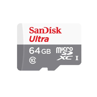 SanDisk Ultra Micro SD Card 64GB 100mb/s 533x Class10 SDXC (SDSQUNR-064G-GN3MN) ประกัน 7ปี Memory โทรศํพท์ Smartphone กล้อง IP Camera MicroSD TF Card