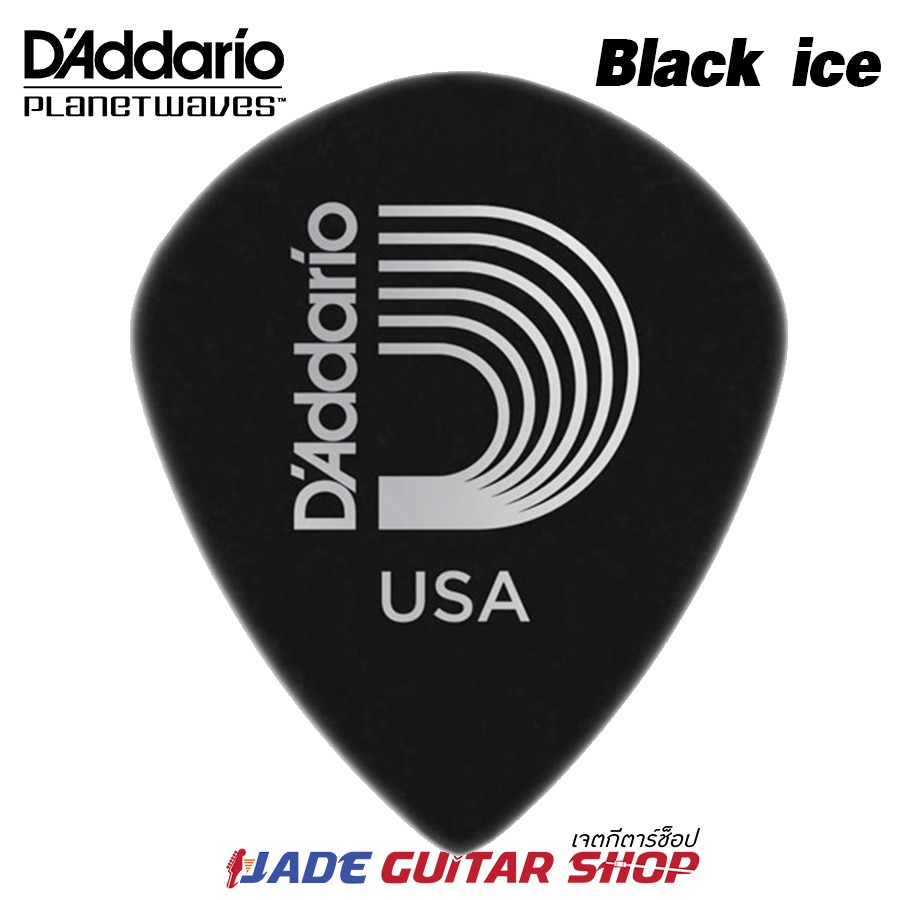 ภาพหน้าปกสินค้าBlack Ice guitar pick by D'addario ปิ๊ค แบล็ก ไอซ์ ดำดุ 100%