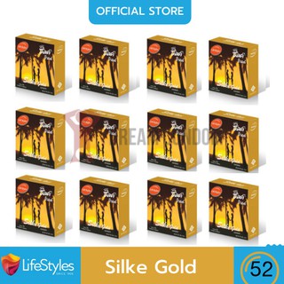 ภาพหน้าปกสินค้าLifestyles Silke Gold ซิลค์ กล่องทอง ถุงยางอนามัย ขนาด 52 มม.แบบผิวเรียบ 3 ชิ้น/ 1 กล่อง (3-12 กล่อง) ที่เกี่ยวข้อง
