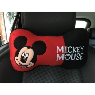 สินค้า ลิขสิทธิ์แท้ มิกกี้เม้าส์ หมอนรองคอ ทรงกระดูก ในรถยนต์ 1 ชิ้น Mickey Mouse Car Neck Rest Cushion Head Pillow
