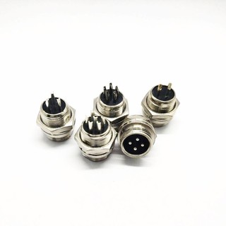 plug connector ขนาด12 มิล รุ่น GX12- 2P 3P 4P 5P 6P ตัวเมียต่อสาย+ตัวผู้แบบขันเกลียว 1ชุด