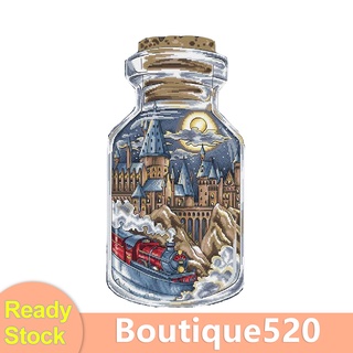 Bou Partial 14CT Diy Castle In Counted Cross Stitch อุปกรณ์เย็บปักถักร้อย Diy สําหรับติดตกแต่งขวด