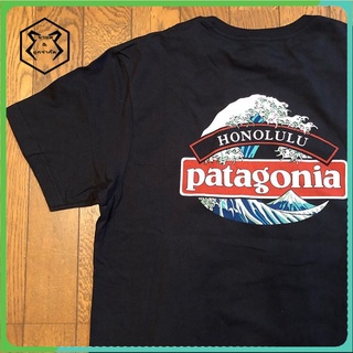 เสื้อยืดขายดีที่สุด เสื้อยืดแขนสั้นลําลอง ทรงหลวม พิมพ์ลายคลื่น Patagonia สไตล์ญี่ปุ่น สําหรับผู้ชาย