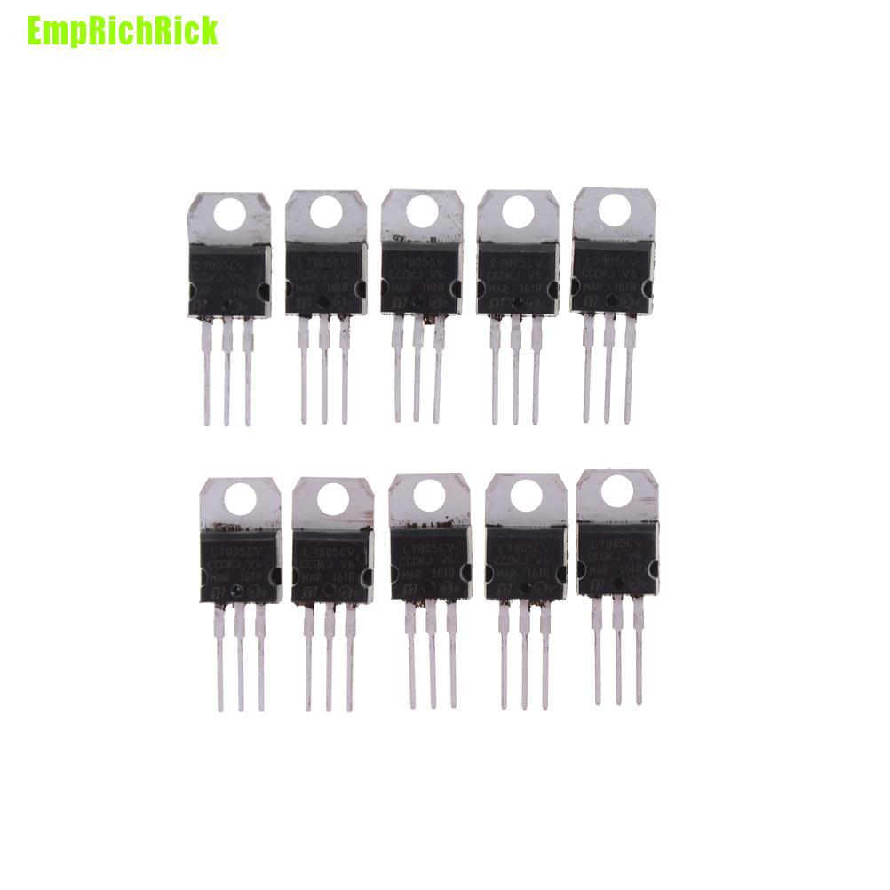emprichrick-อุปกรณ์สําหรับเล่นเกมส์-เครื่องควบคุมแรงดันไฟฟ้า-ic-l-7805-cv-l-7805-to-220-5-v-10-ชิ้น