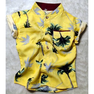 เสื้อเชิ้ตเสื้อลายดอกเสื้อฮาวายสำหรับเด็ก เสื้อสงกรานต์ เสื้อฮาวาย