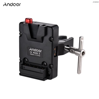 [ANTH] Andoer อะแดปเตอร์พาวเวอร์ซัพพลายแบตเตอรี่นาโน V-lock พร้อมคีมหนีบ สําหรับแบตเตอรี่ Mini V-mount