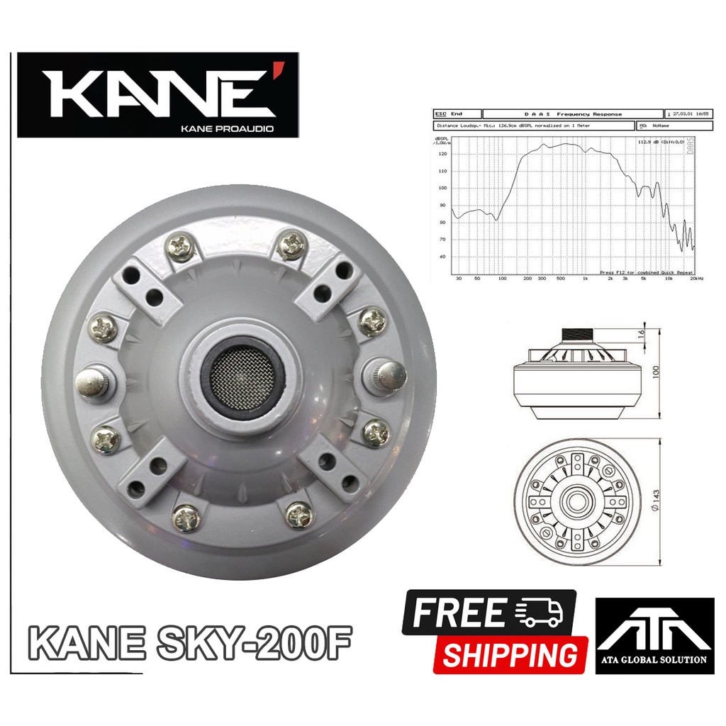 ฮอร์น-kane-sky-200f-ยูนิตฮอร์น-เสียงแหลม-หอกระจายข่าว-ประชาสัมพันธ์-คาเนะ-200-วัตต์