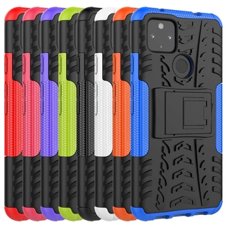 Google Pixel 4A 5G Armor Case Shockproof Cover Kickstand Hard PC Soft TPU Back Casing