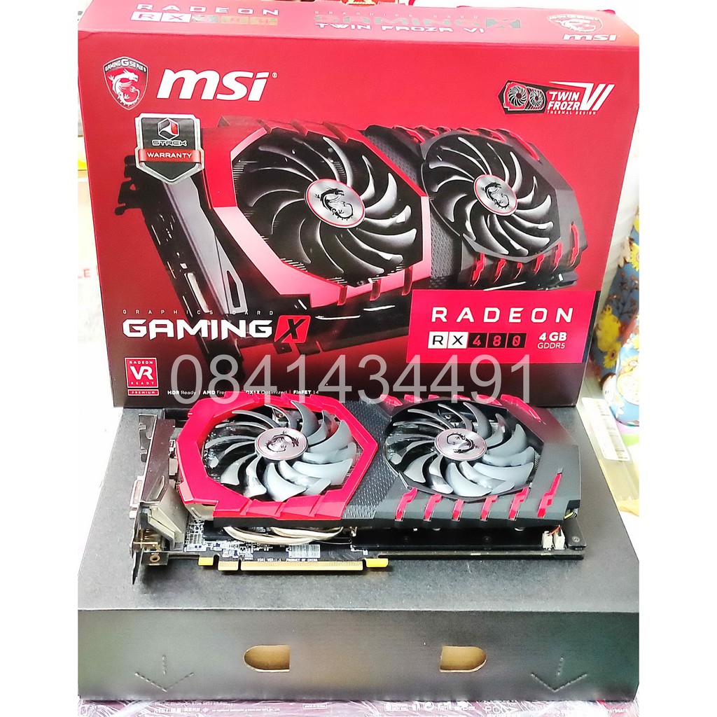 RX480 4GB MSI GAMING X (มือ2) มีกล่องตรบ สภาพสวย พร้อมใช้งานทันที ...