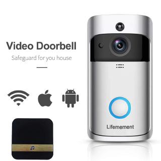 ออดไร้สาย WiFi สมาร์ทวิดีโอกระดิ่ง Wireless Smart Video Doorbell HD ออดกล้องรักษาความปลอดภัยสมาร์ทกับเรียลไทม์ผลักดันการแจ้งเตือน Watchdog