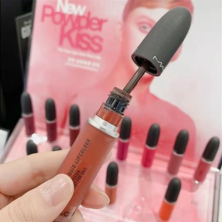 MAC Powder Kiss Liquid Lipcolour ลิปสติก แบบเหลว สี 987 988 989 990 991 997 998 ฮ่องกงช็อปปิ้ง แท้100%
