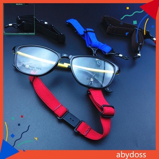 Aby สายรัดแว่นตา กันลื่น ยืดหยุ่น โพลีเอสเตอร์ หัวเข็มขัด ออกแบบ ตัวยึดแว่นตา อุปกรณ์กีฬา
