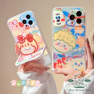 ภาพขนาดย่อของสินค้าเคสโทรศัพท์มือถือ TPU แบบพับได้ พร้อมขาตั้ง สําหรับ Iphone 13 12 11 Pro Max Mini Xs Max Xr X 8 7Plus