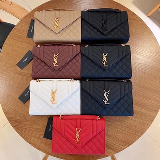 YSL ENVELOPE female solid flap chain strap crossbody shoulder bag practical satchel bag ready stocks free shipping