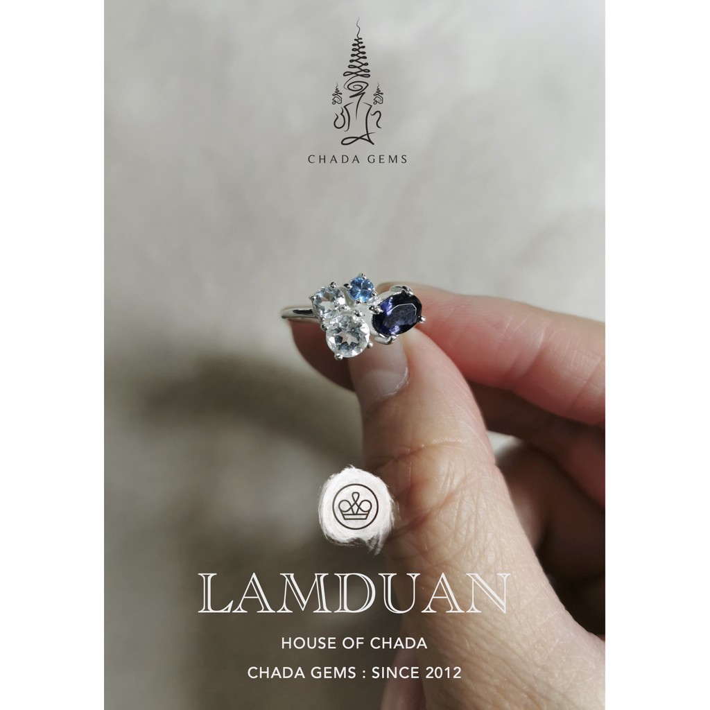 lamduan-แหวนพลอยแท้-ไอโอไลท์-ลอนดอนบลูโทปาซ-ไวท์โทปาซ-2