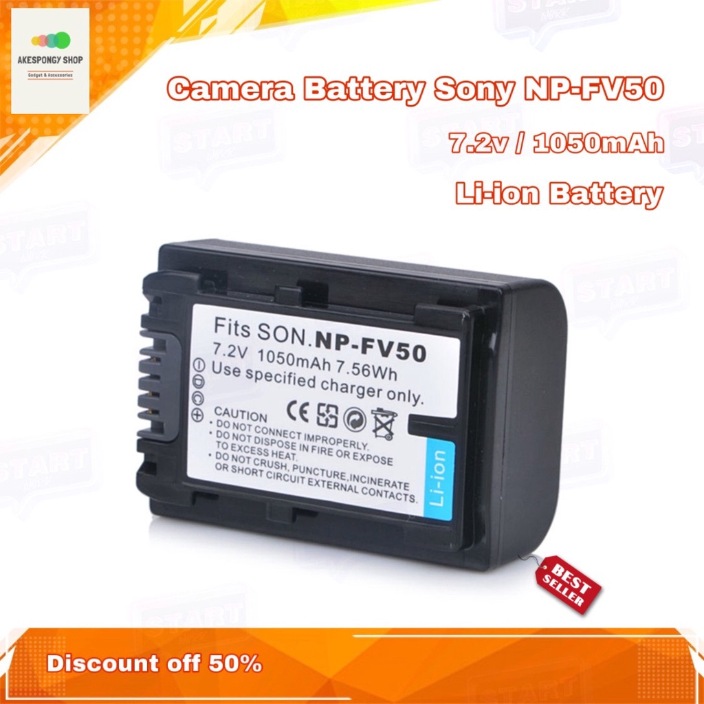 2-Pack NP-FV50 Replacement Batteries For Sony Cameras - UpStart Battery 7.2V 1050mAh
