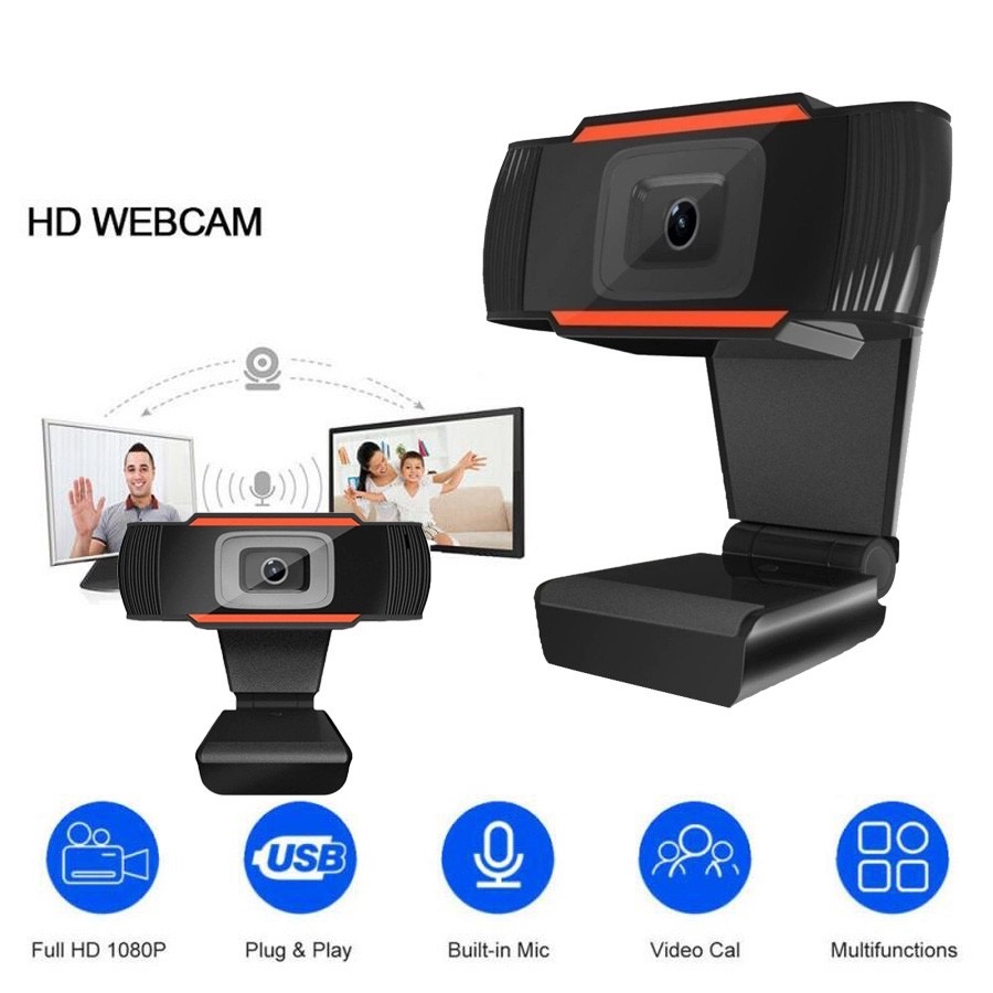 กล้องคอมพิวเตอร์-เว็บแคม-hd1080-กล้องเว็บแคม-webcam-มีไมโครโฟนในตัว-เรียนออนไลน์-อุปกรณ์เสริม